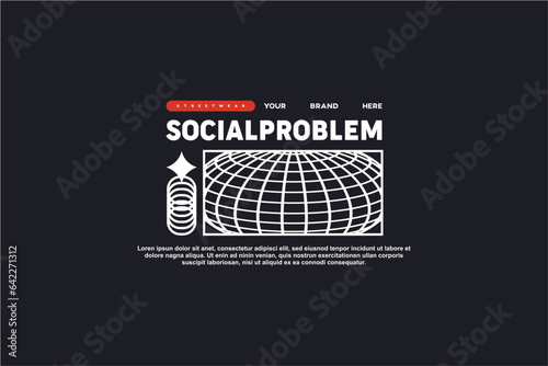 streetwear urban fashion template for printing	
