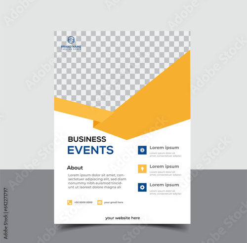 creative vertical vector business flyer template design