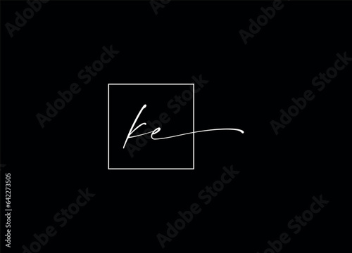 KE Initial letter logo design and minimalist logo