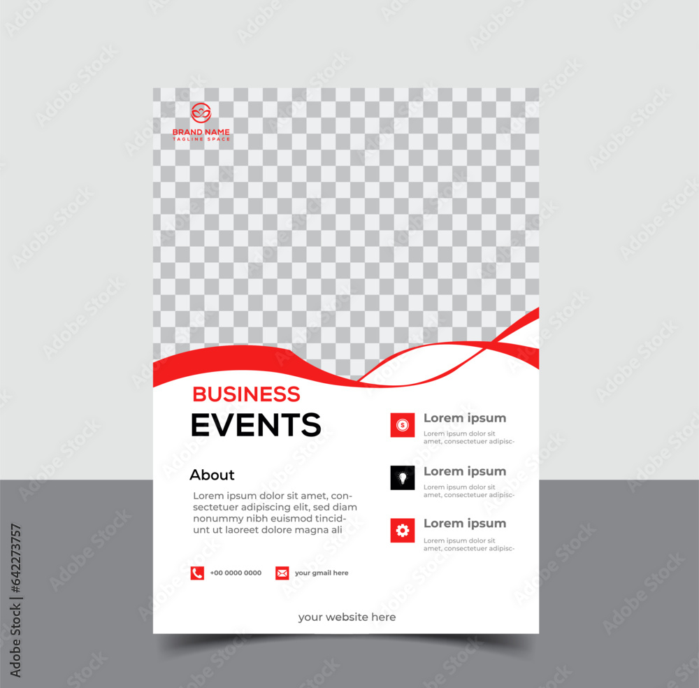 creative vertical vector business flyer template design