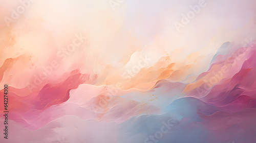 Modern Pastel Card Design: Abstract Artistic Backdrop with Space Theme Generative Ai