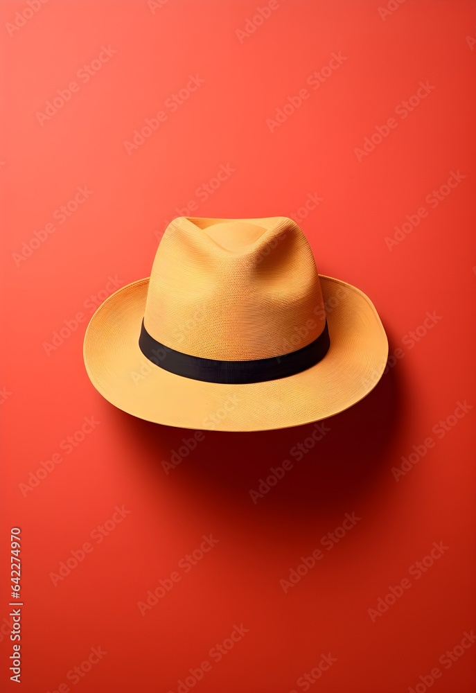 This minimalist rendering of a Panama hat captures its timeless elegance and summer-ready style in bold pop art hues. This minimalist rendering of a Panama hat captures its timeless elegance and summer-ready style in bold pop art hues.
