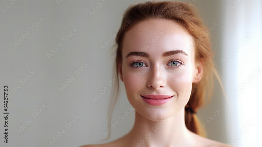A young adult woman, summer or home, cozy casual, Caucasian, redhead, red hair, white light skin tone, smiling, portrait isolated, fictional location A young adult woman, summer or home, cozy casual, Caucasian, redhead, red hair, white light skin tone, smiling, portrait isolated, fictional location