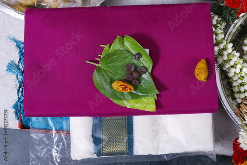 religious pooja items- indian wedding ceremony photo
