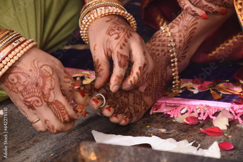 South Indian wedding rituals with wedding background photo