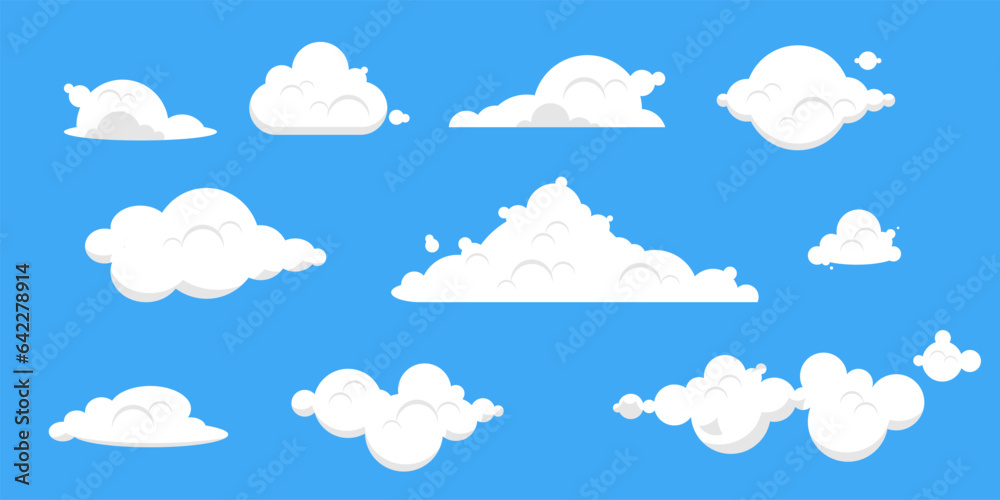 Clouds Vector Illustration Art in Different Shape