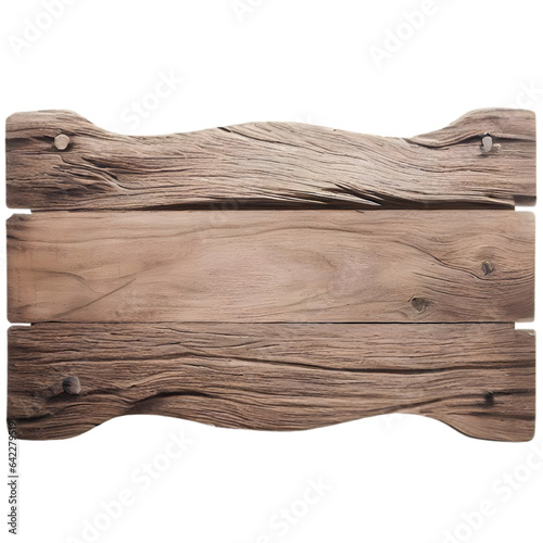 Rustic Wood Sign Board Clipart with PNG Background