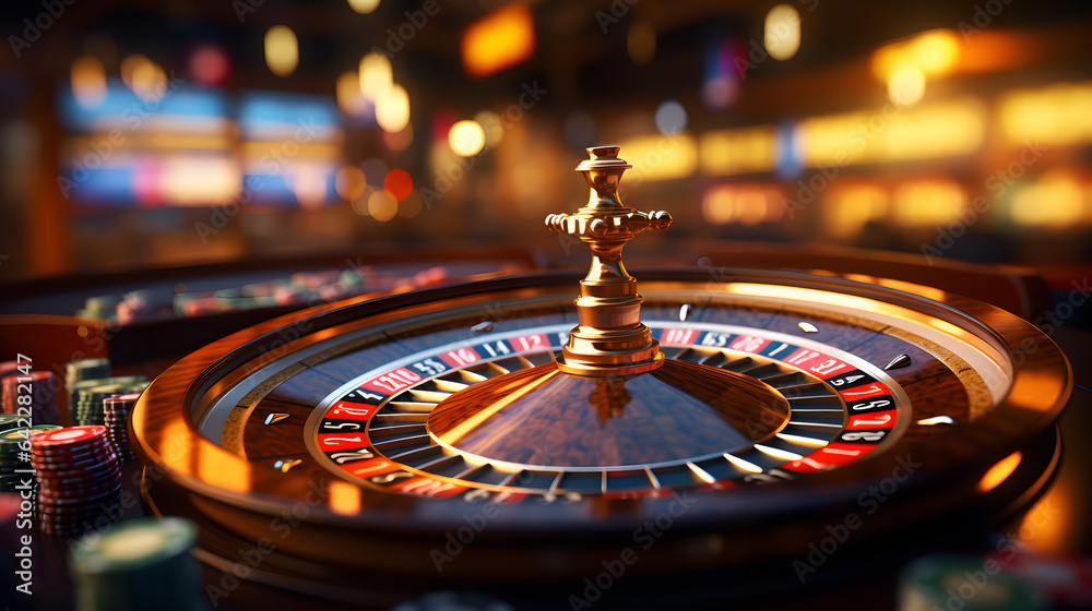 a close up of a casino roule with a lot of chips Generative AI a close up of a casino roule with a lot of chips Generative AI