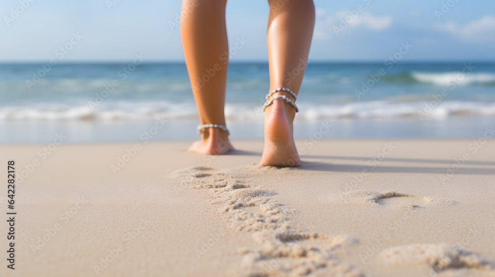 araffes walking on the beach with footprints in the sand Generative AI araffes walking on the beach with footprints in the sand Generative AI