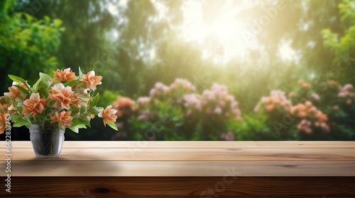 wooden table and background © INK ART BACKGROUND