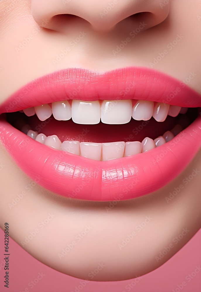 Naklejka premium Glamour in Simplicity: Minimalist Smile