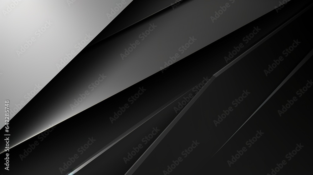 Futuristic Geometric Black and White Abstract Design with Metallic Elements Futuristic Geometric Black and White Abstract Design with Metallic Elements
