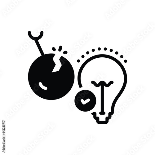 Black solid icon for solid 