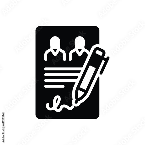 Fotografie Black solid icon for accordance