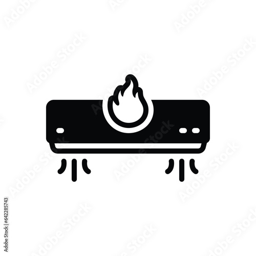 Black solid icon for warm 