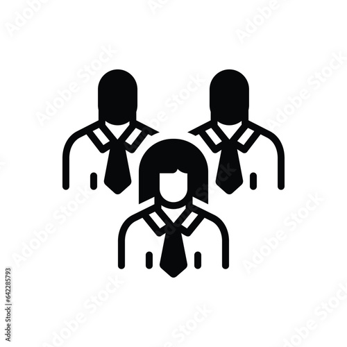 Black solid icon for executives 