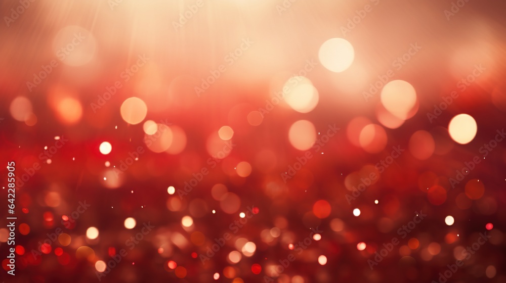 christmas lights and red bokeh background christmas lights and red bokeh background