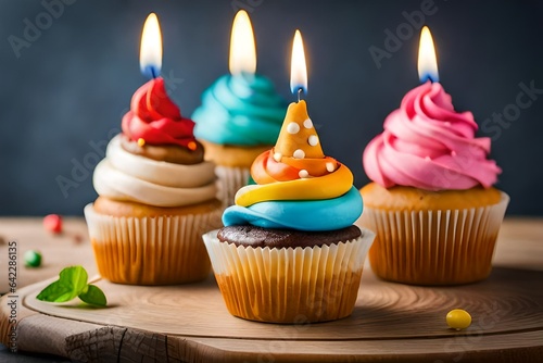 cupcake with candles