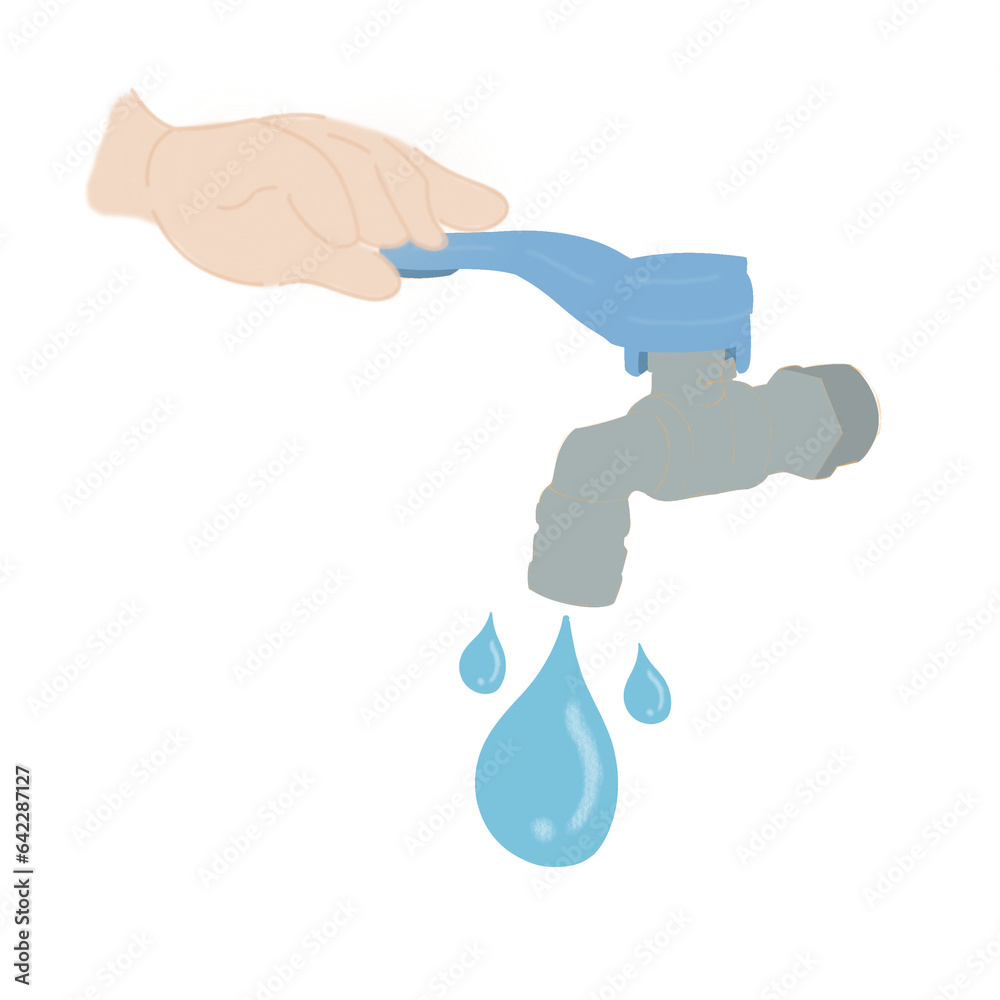 Turn off the faucet Turn off the faucet