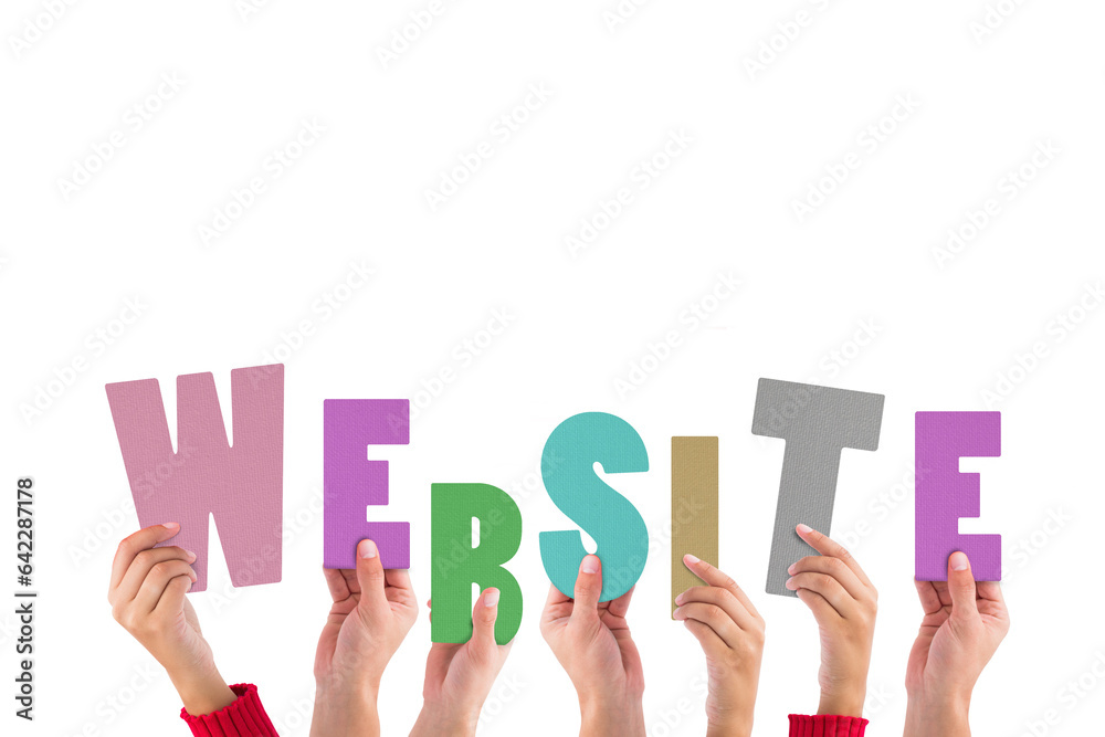 Digital png illustration of hands holding website text on transparent background Digital png illustration of hands holding website text on transparent background