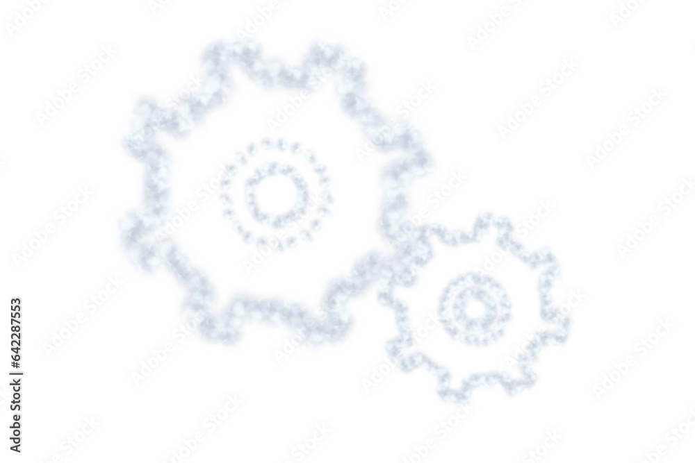 Digital png illustration of blurred cog wheels on transparent background Digital png illustration of blurred cog wheels on transparent background