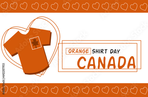 Orange t-shirt on a white background to celebrate Orange Shirt Day on September 30 photo