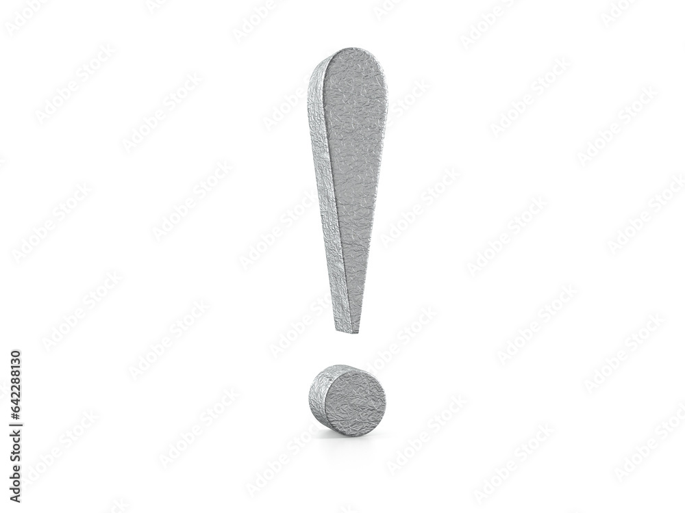 Foil exclamation mark symbol Foil exclamation mark symbol