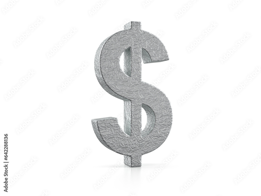 Obraz premium Foil dollar symbol