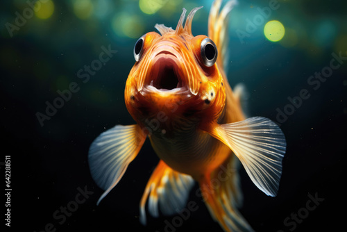 Surprised aquarium fish © Veniamin Kraskov