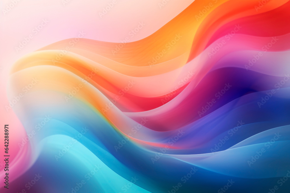 Abstraction in rainbow colors. Generative AI Abstraction in rainbow colors. Generative AI