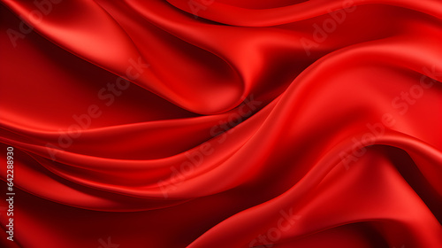 Abstract Red Silk Texture Pattern