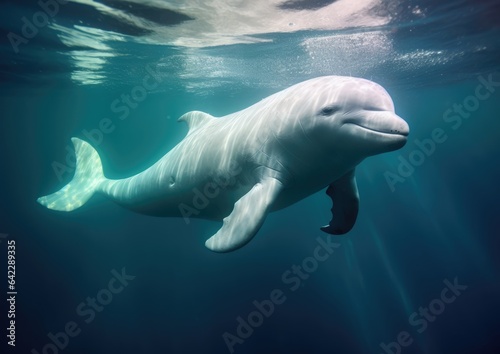 The beluga whale is an Arctic and sub-Arctic cetacean