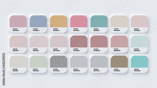 Color Palette, Procreate Color Swatches in RGB, HEX Colors, Paint Color Palette, Pastel Colour in HEX Codes Catalog, Pastel Neutral Color Tones Pantone