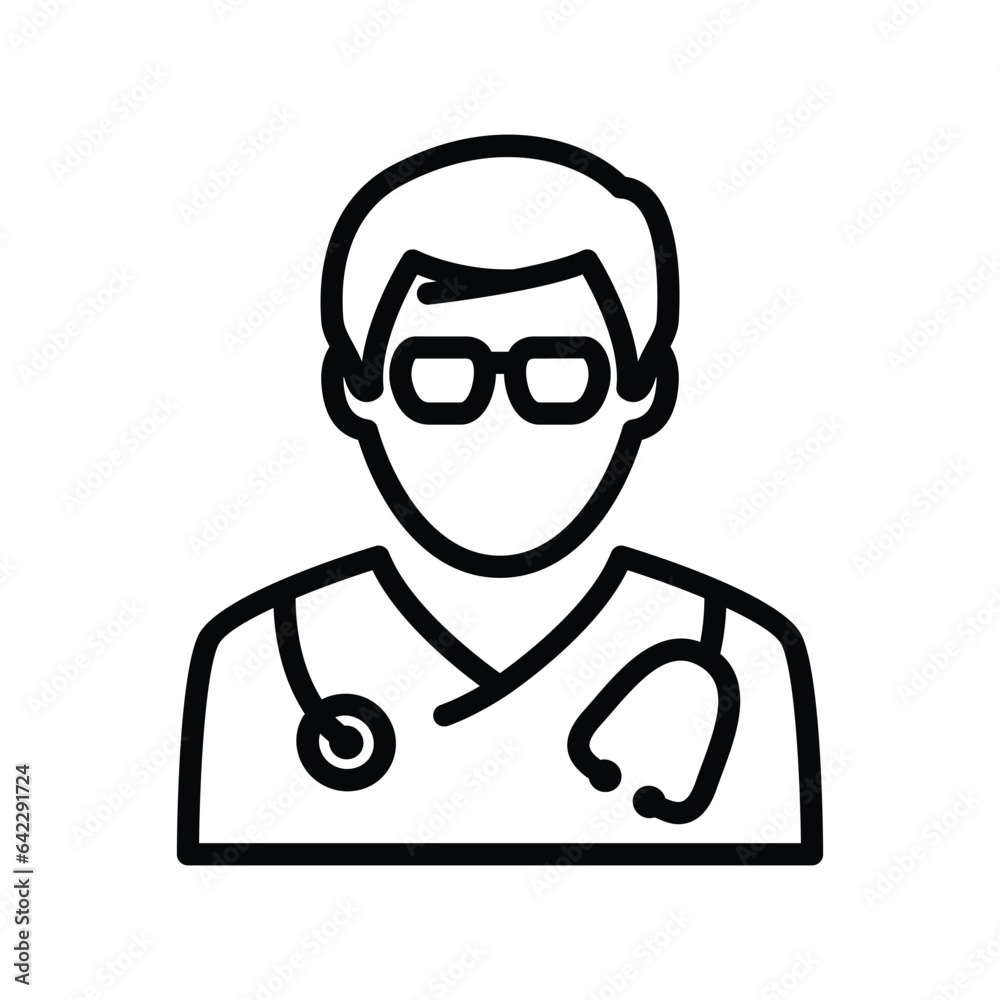 Male doctor physician vector icon