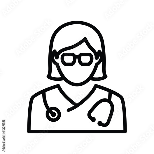 Female doctor physician vector icon