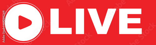 Live Record Button. Live Button Vector Design.