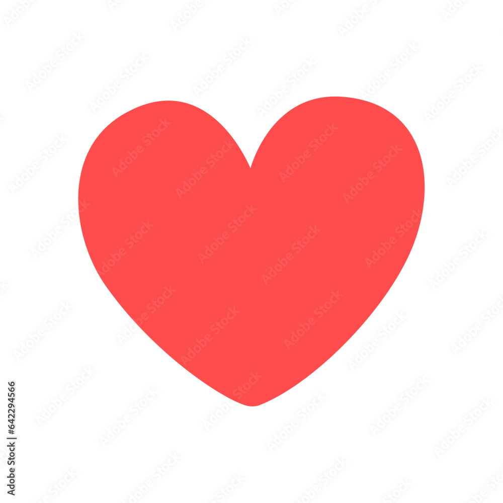 Vector heart red shape love symbol