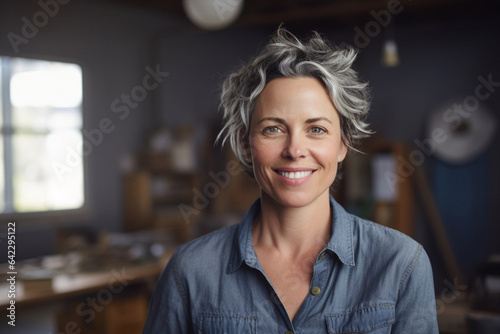 Woman confidence female mature attractive happy person smile beauty caucasian portrait adult