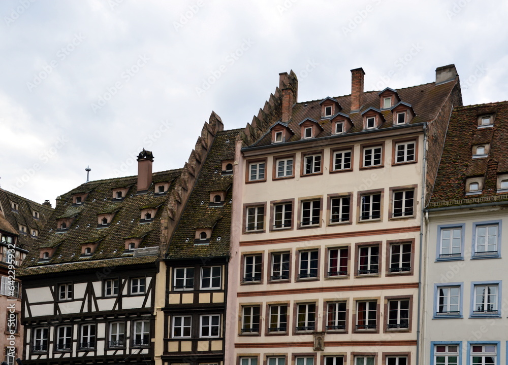 Historical Buildings in the Old Town of Strasburg, Alsace