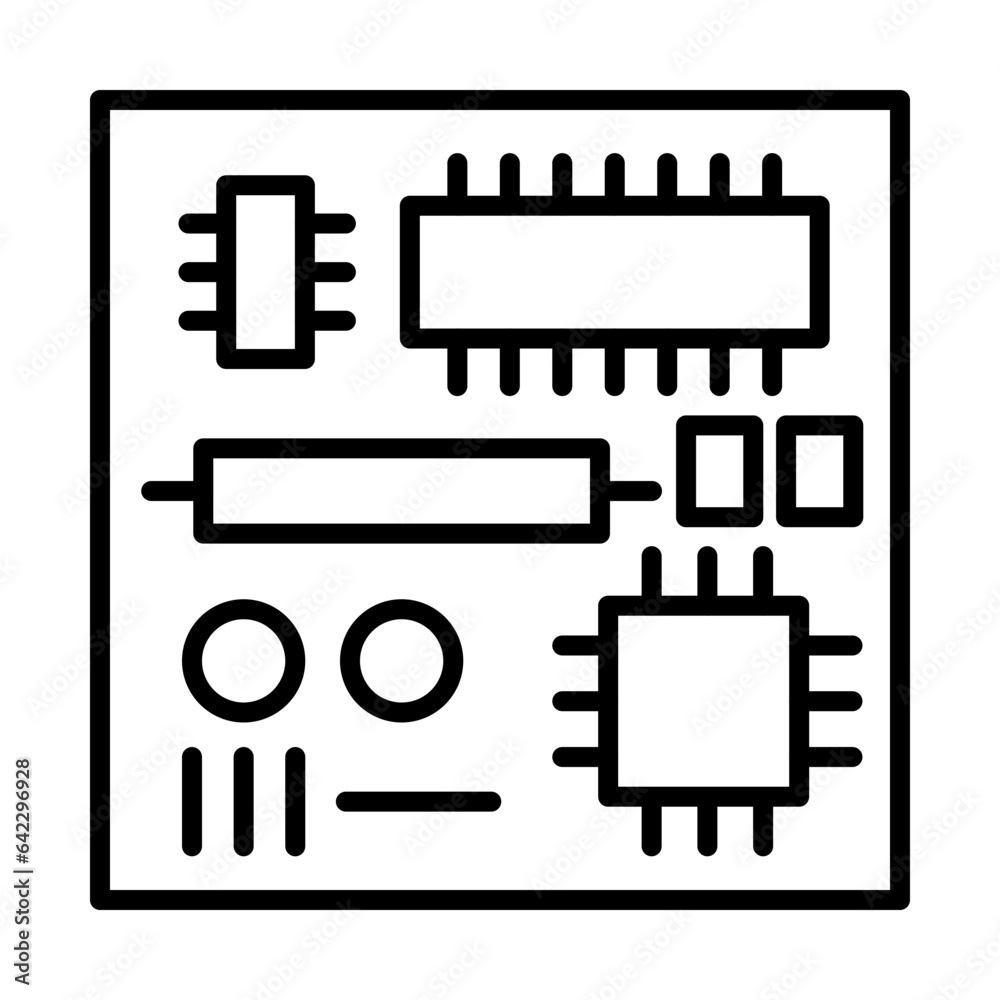 Motherboard icon design Motherboard icon design