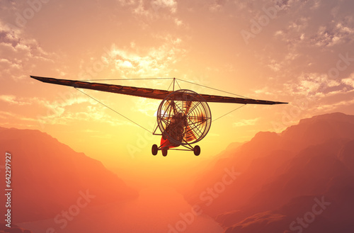 Flight over the ocean