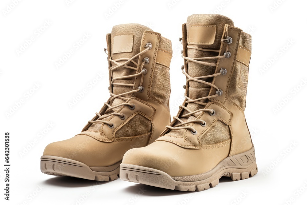 beige military boots