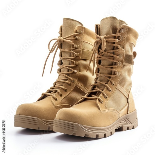 beige military boots
