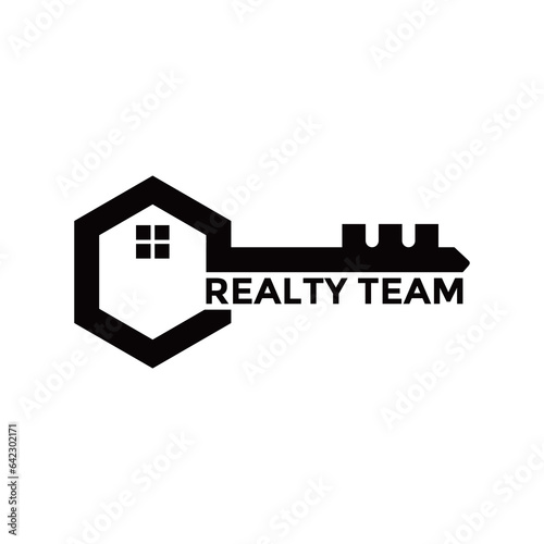 logo design key with a house can represent a property company