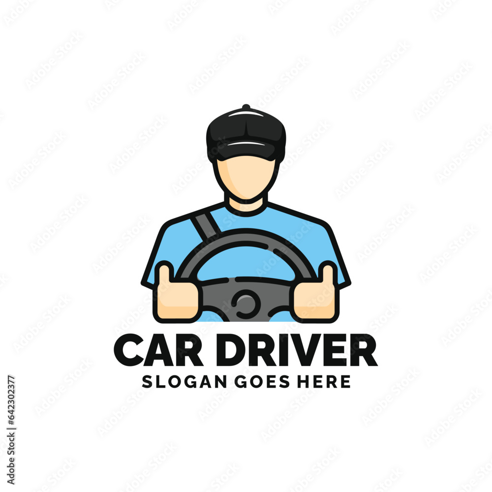 Car driver logo design vector illustration Car driver logo design vector illustration