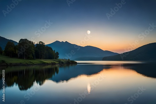 sunrise over lake