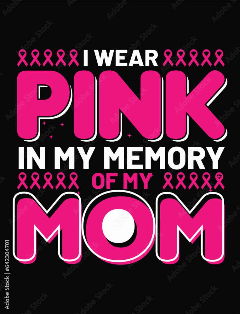 Obraz premium Breast cancer t shirt design bundle lettering t shirt design
