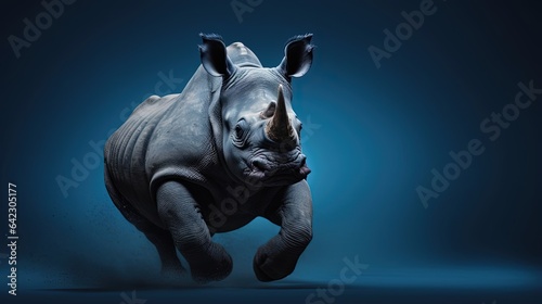 Fényképezés rhino on black