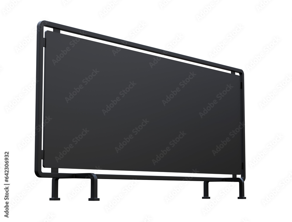 Obraz premium Blank wall mounted street shop advertisement signs isolated on white background. mockup of street store template signboard , Metal cafe restaurant bar plastic badge black white, 3D illustration