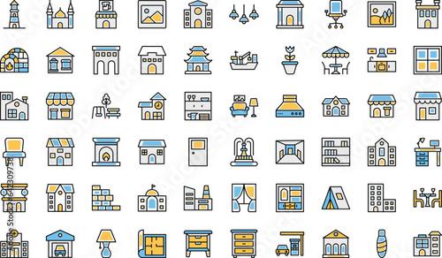 interior Design fill icons 